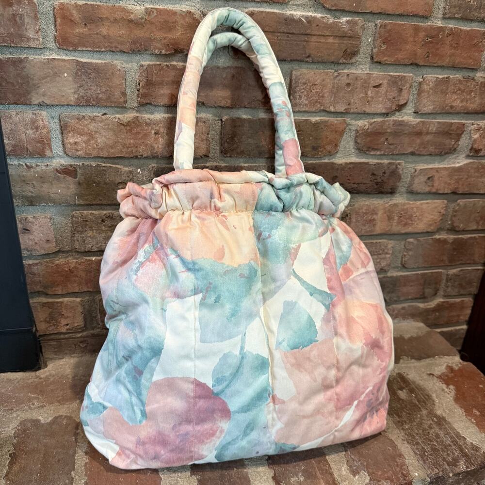 Tote Folks LARGE Floral Quilted Craft Tote Bag for Sewing Yarn Knitting USA Made